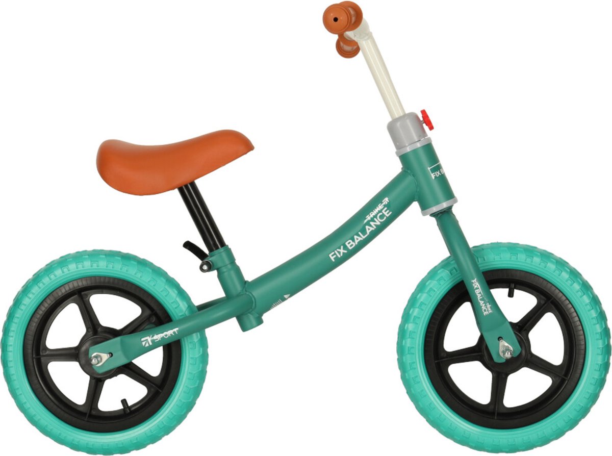 Teedz - Loopfiets - Balance - Speelgoed Vanaf 1 jaar - Jongens en Meisjes - Kinderstep - Turquoise (8721008473574)