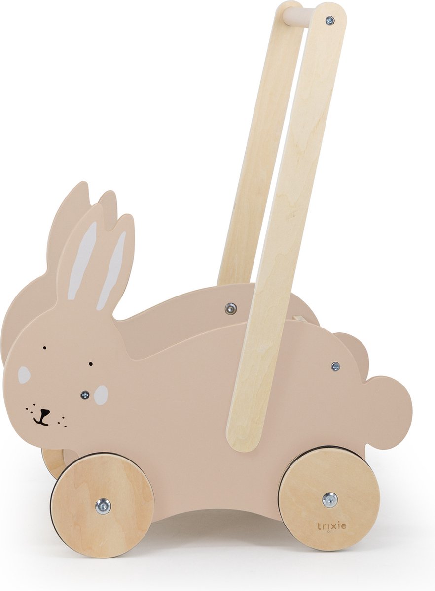 Trixie Houten Loopwagen - Mrs. Rabbit - Babywalker - Kinder speelgoed - Loopkar vanaf 1,5 jaar - Voor Jongens en Meisjes - FSC (5400858368225)