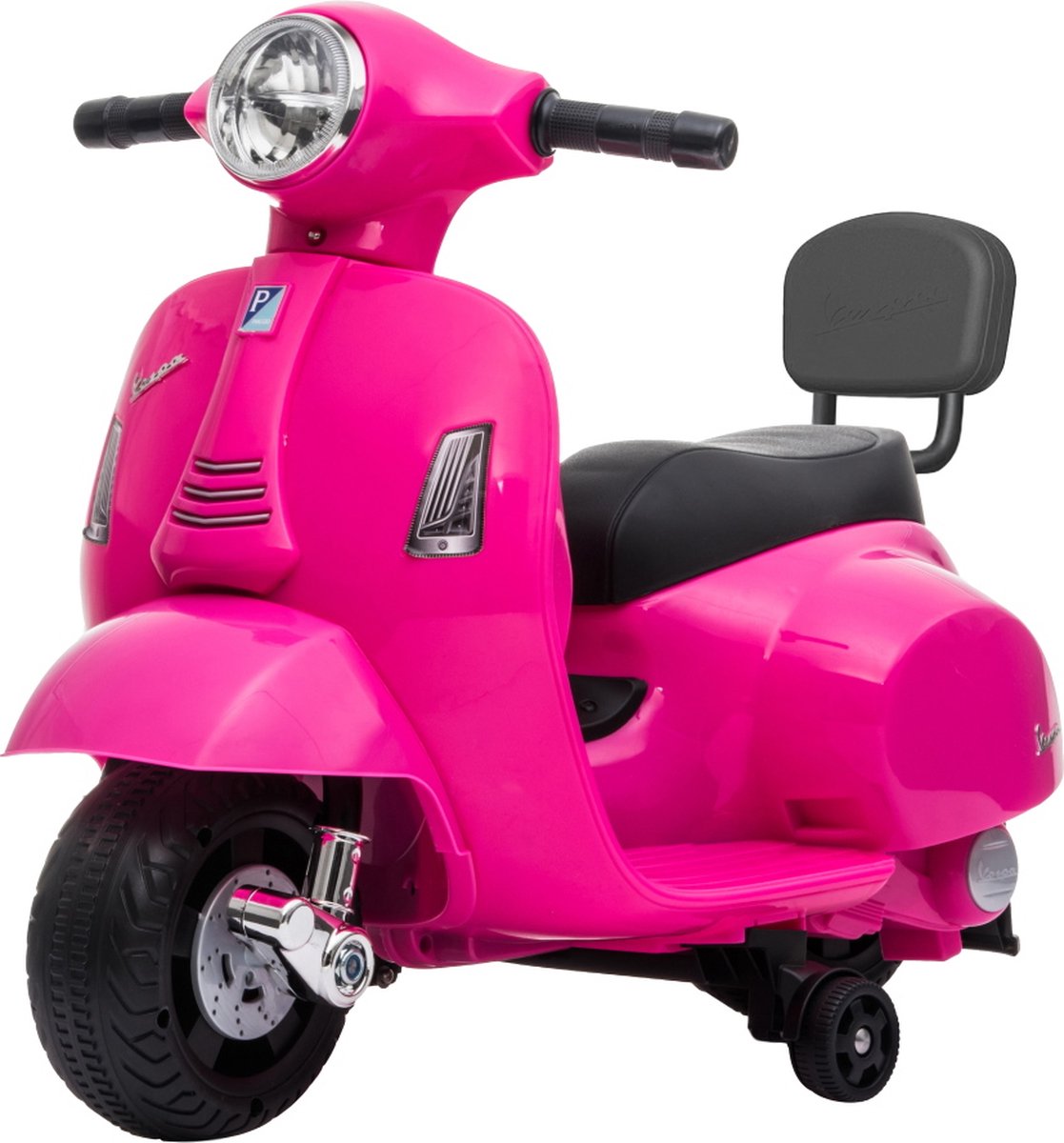 Eco Toys - Elektrische Vespa Scooter - Roze - Met LED-Koplamp, Claxon & Oplaadbare Batterij - Vanaf 1,5 Jaar - Max. 25 kg (8720289390327)