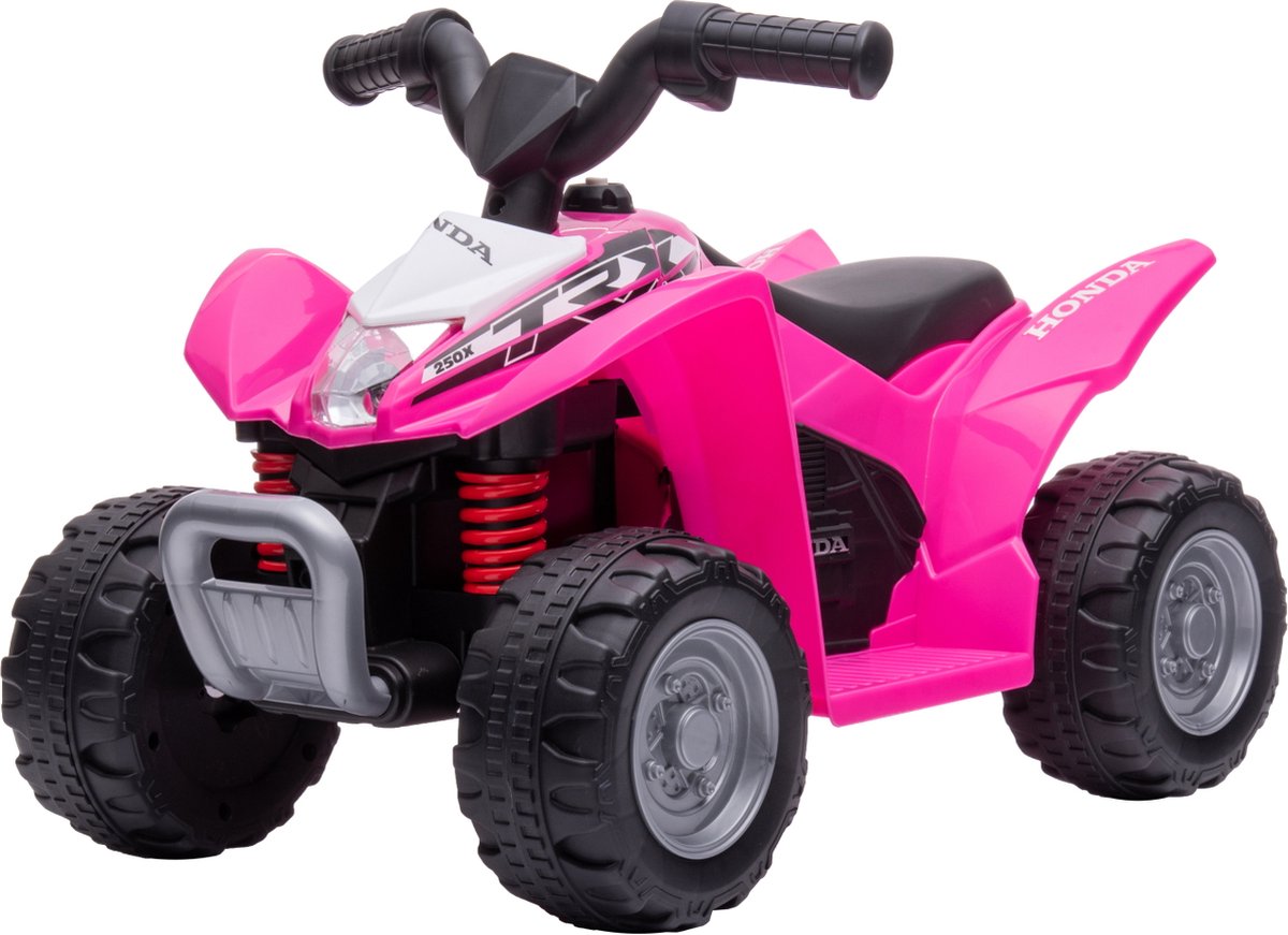 Eco Toys - Honda Elektrische Kinderquad - Roze - Met Claxon & Gas Pedaal - Snelheid 2,8 km/u - Vanaf 18 Maanden - Max. 25 kg (8720663935946)