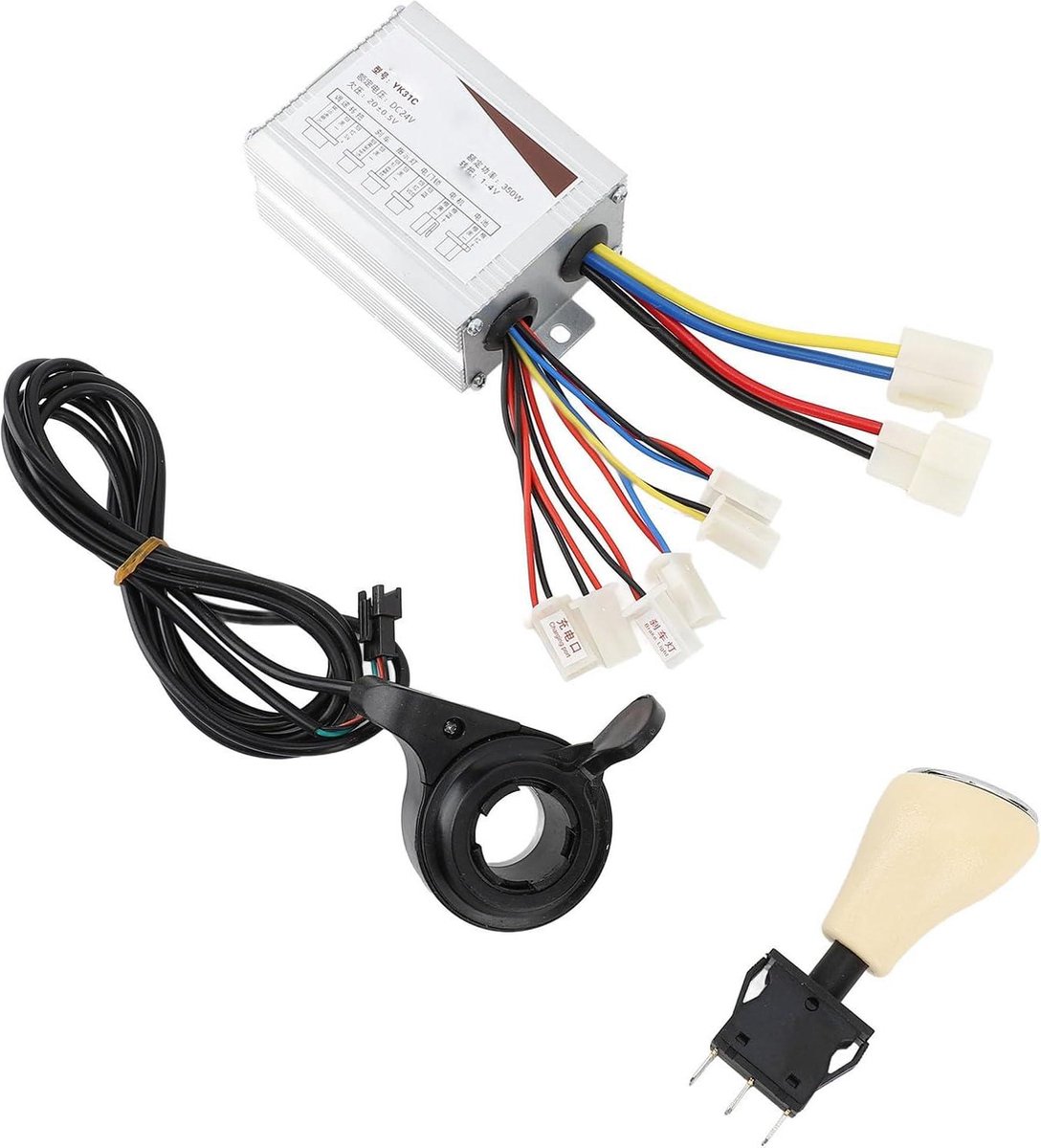 Fietscontrollerkit 24V 350W Motorcontroller Duimgas - Achteruit-voorwaartse Stopschakelaar - Elektrische Driewieler (8785306931266)