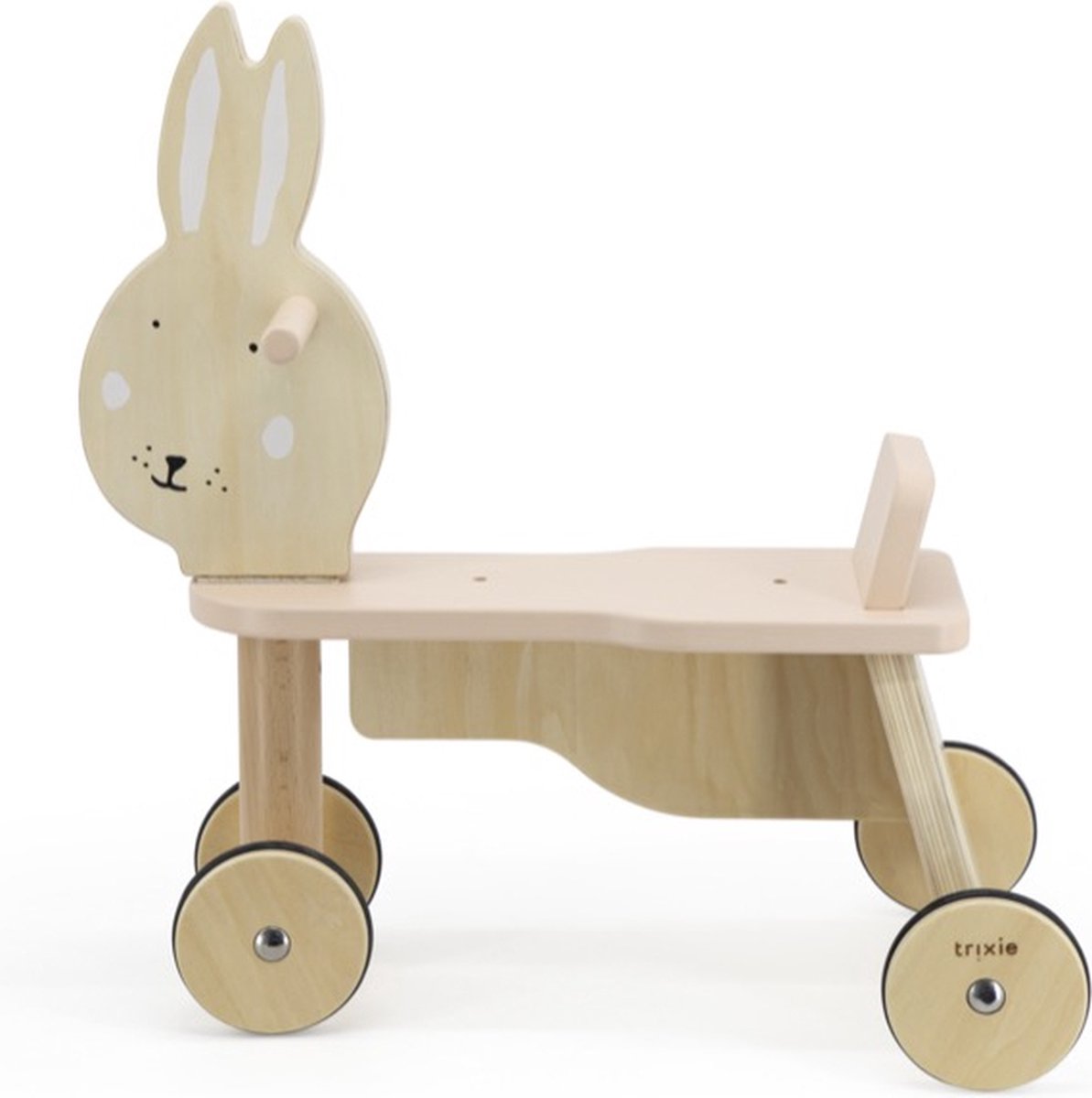 Trixie Houten Fiets met 4 wielen - Mrs. Rabbit - Loopfiets voor Peuter - FSC Hout - Stimuleert Balans en Grove Motoriek (5400858368256)