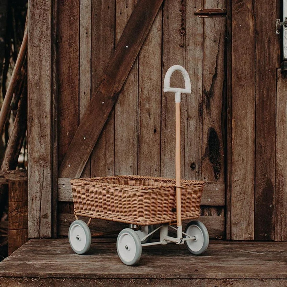 rattan wonder wagon - natural - olli ella (9353515011964)