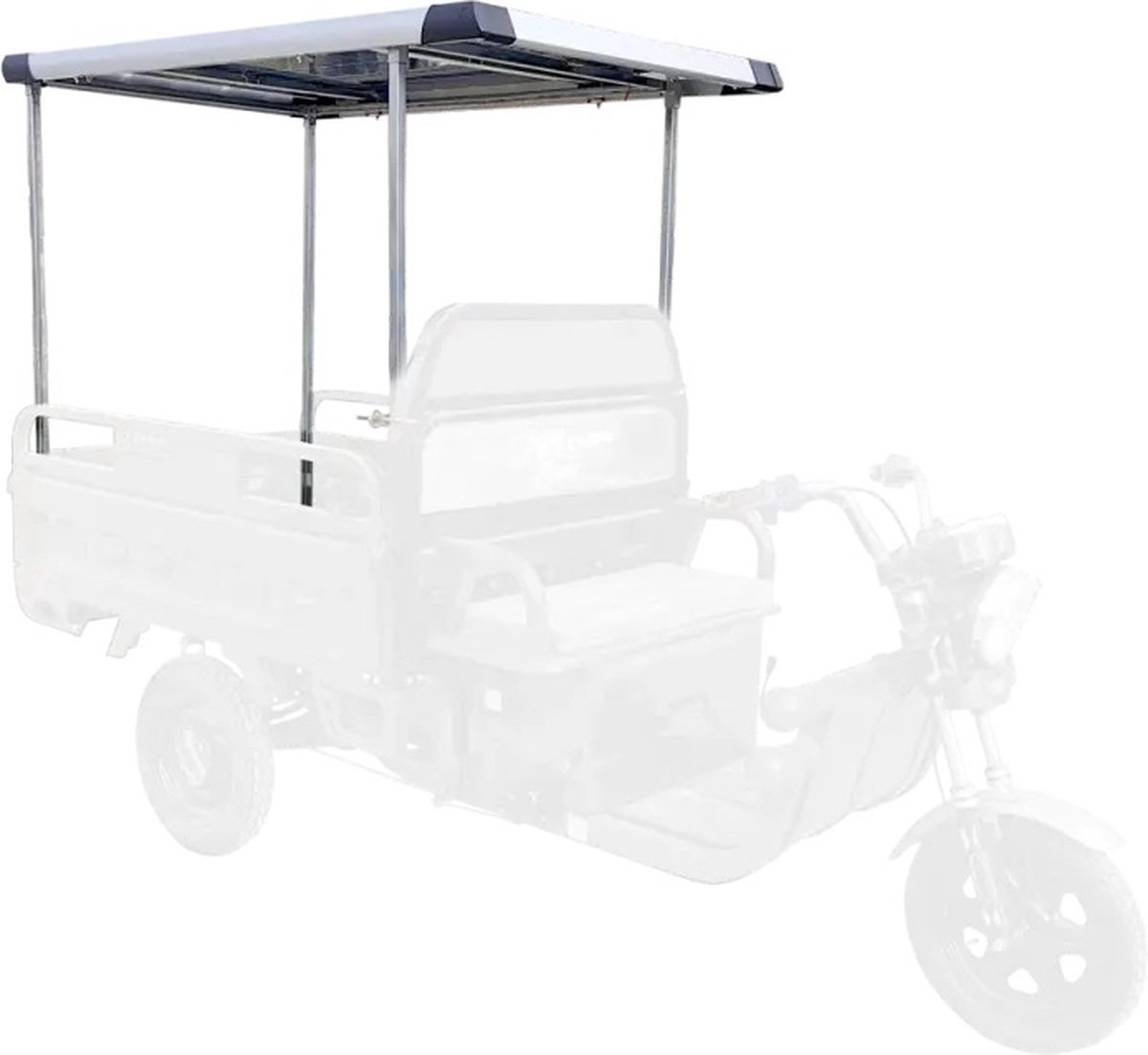 Bromfiets driewieler elektrische, Tuk Tuk Cargo 500 met solar panel (5940000014643)