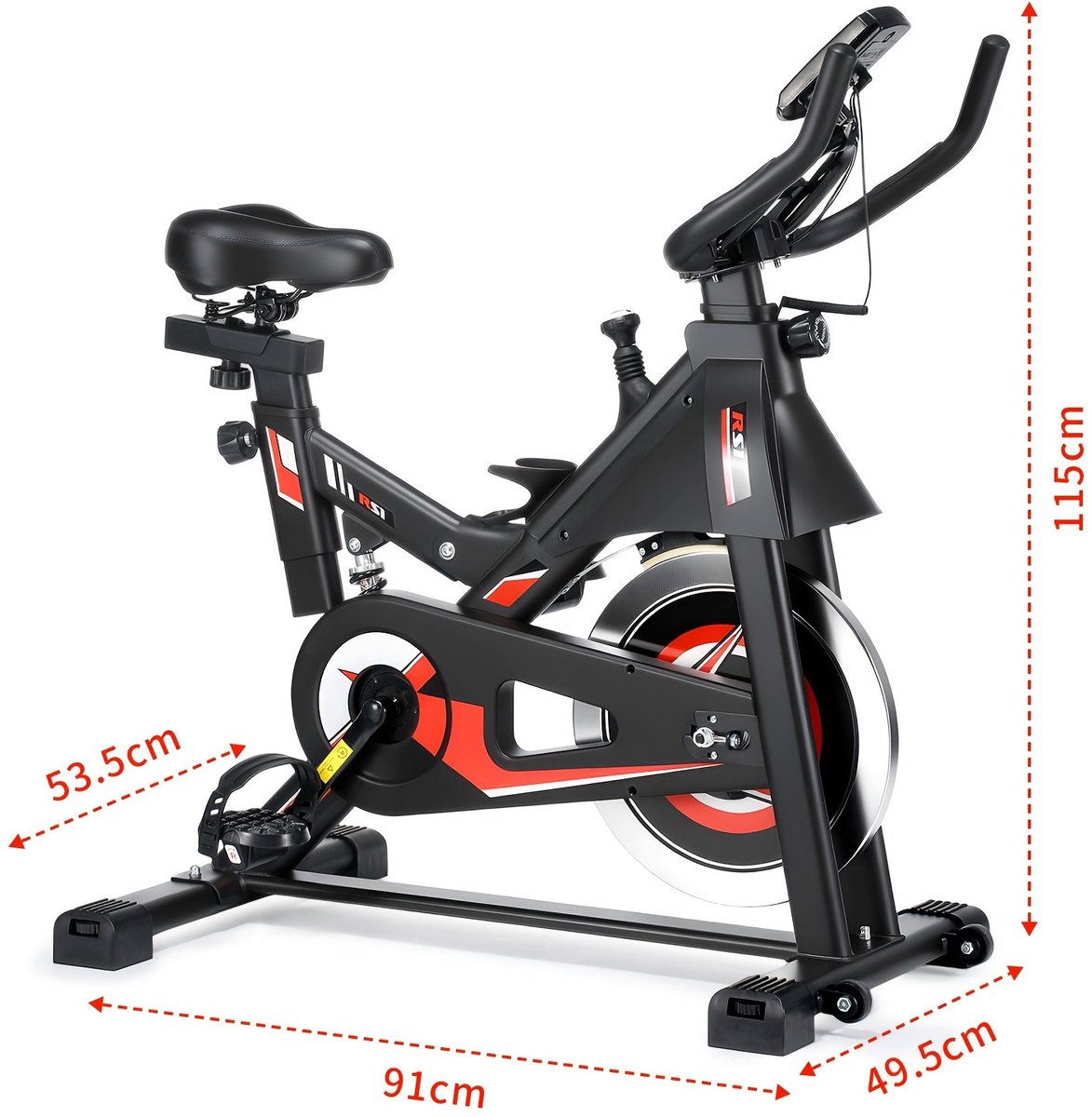 Hometrainer - Fitnessfiets - Indoorfietser - Exercise Bike - Fitnessapparaat - Magnetische Weerstand - Verstelbaar Zadel en Stuur - Max 150 kg Belastbaar (8721391150144)