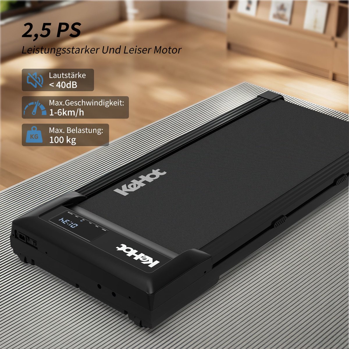 Loopband - Wandelband - Treadmill - Walking Pad - Hometrainer - Inklapbaar - 0-9° Helling - 1215x515 mm Loopvlak (8721391150137)