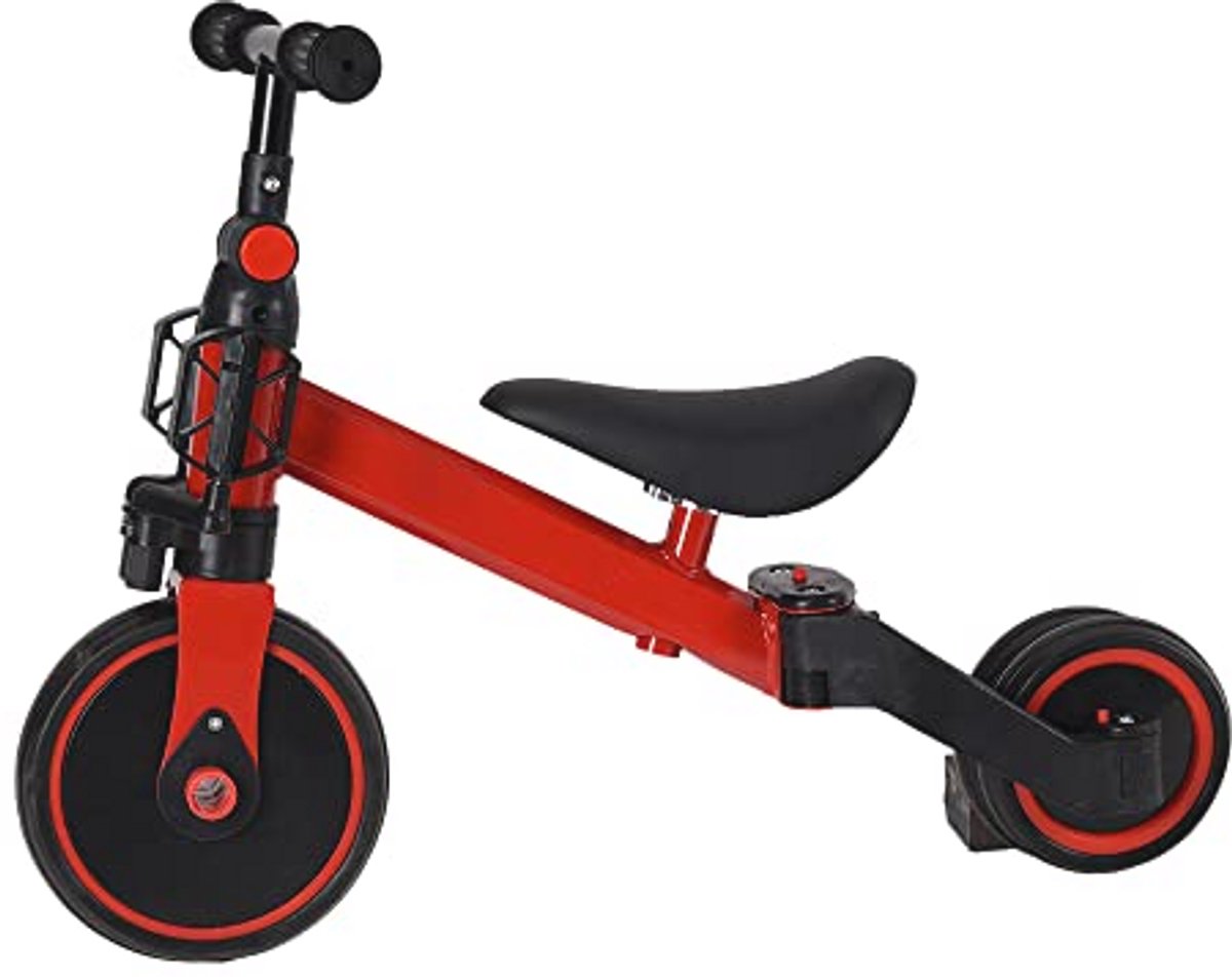 3-in-1 Driewieler voor Kinderen - Lichtgewicht en Duurzaam, Verstelbaar Zadel, Perfect voor 18 Mnd tot 4 Jaar (9101022158500)