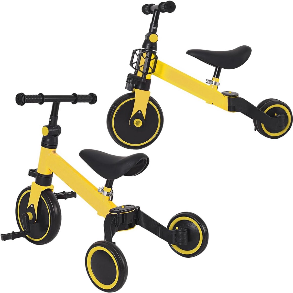 3-in-1 Evolutionaire Driewieler voor Kinderen van 1-7 Jaar - Verstelbare Fiets met Afneembare Pedalen (9101038949895)
