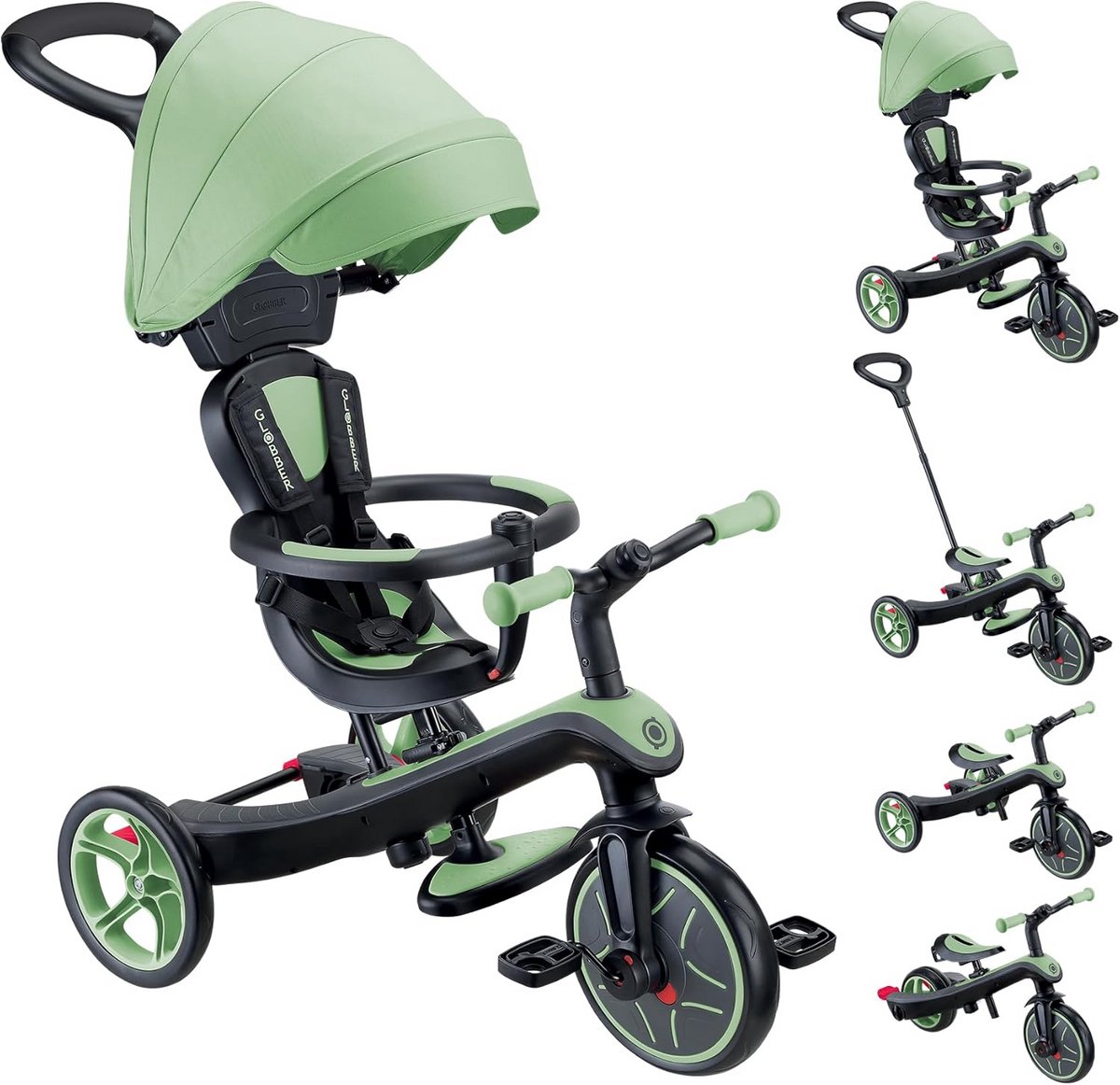 4-in-1 Driewieler en Loopfiets voor Peuters en Kinderen, Verstelbaar en Groeiend Model (9101052337197)