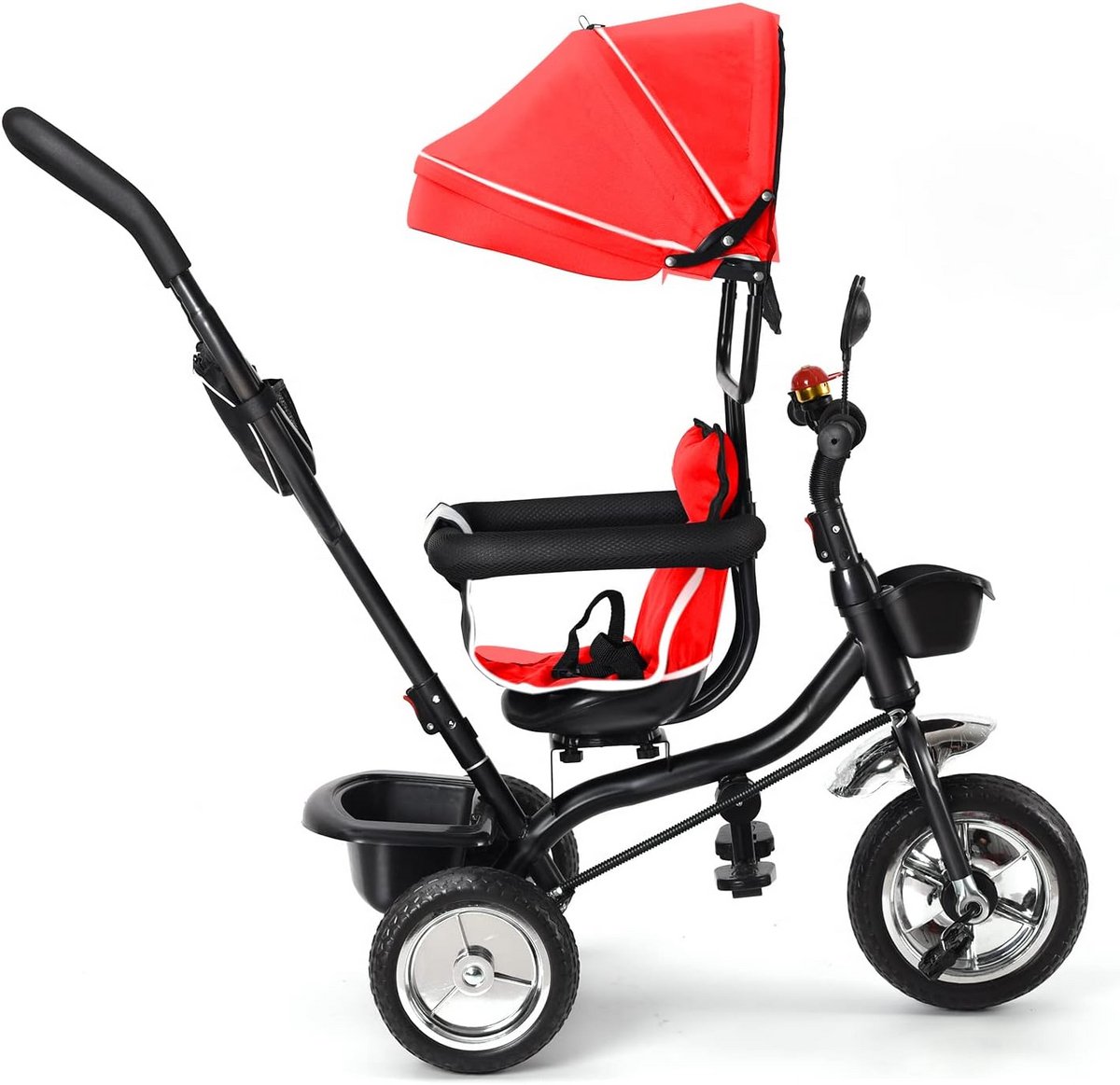 4-in-1 Driewieler voor Baby en Peuter met Duwstang en Omkeerbare Zitting (9101045854144)