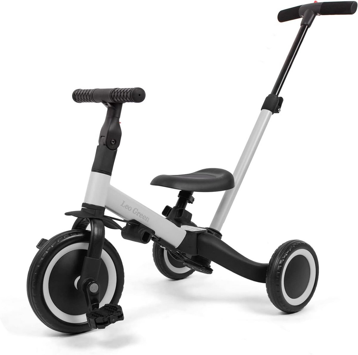 4-in-1 Loopfiets Driewieler met Duwstang voor Peuters 1-3 Jaar Veilige EVA Wielen (9101052021911)