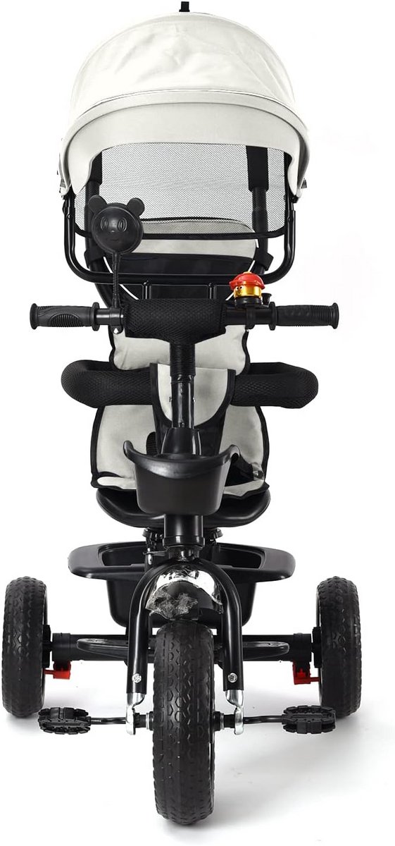 4-in-1 Loopfiets met Duwstang voor Baby's vanaf 1 Jaar - Kinderdriewieler met Zonnedak (9101052557908)