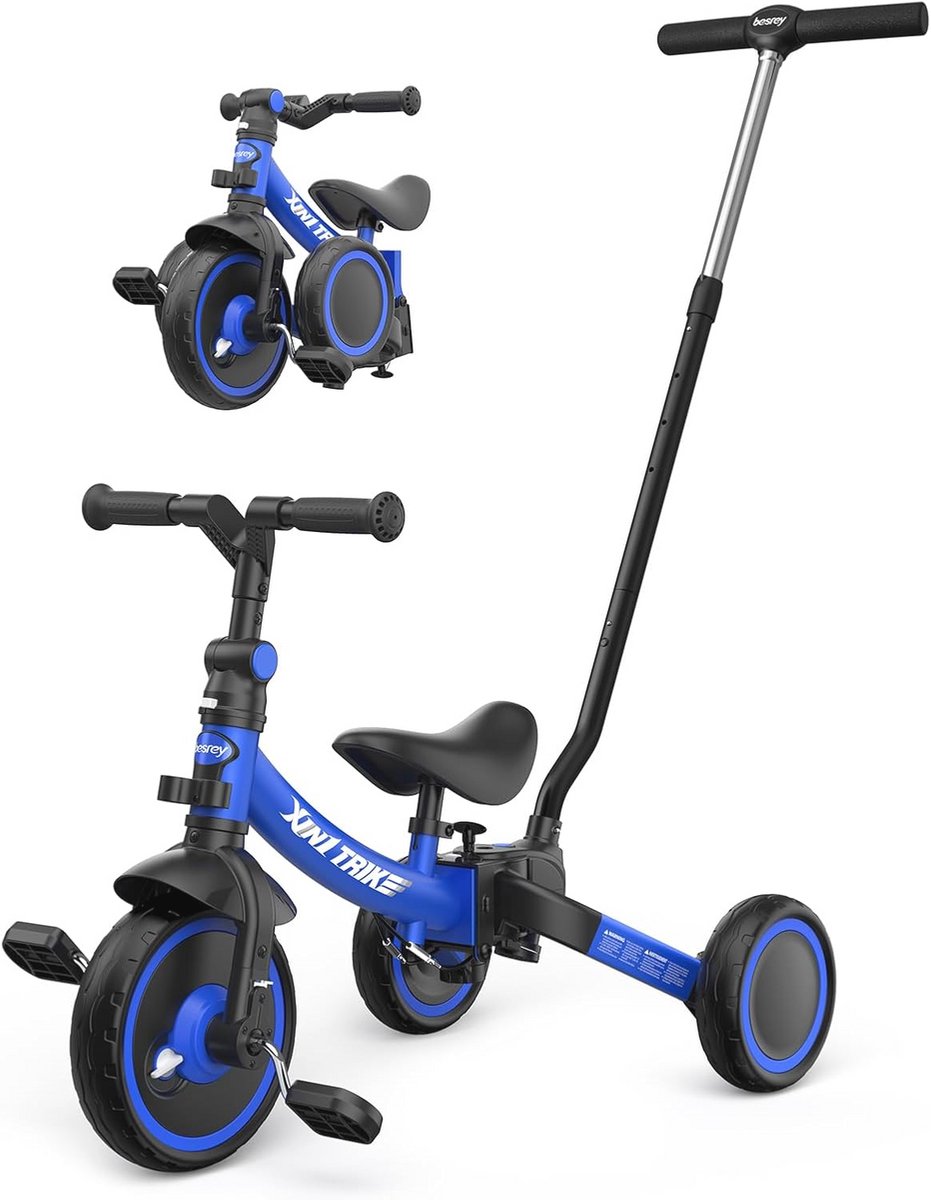 7-in-1 Driewieler voor Kinderen - Blauw (6151811139152)