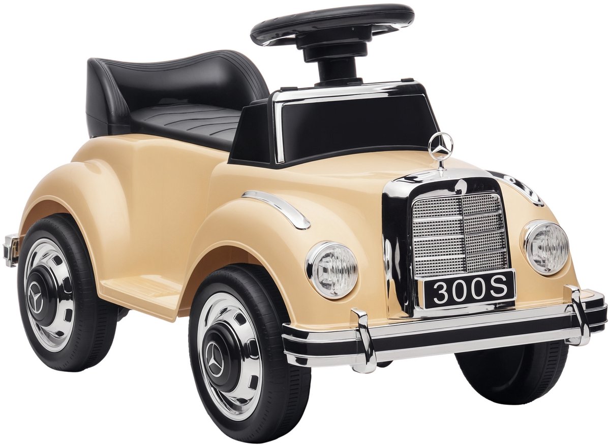 AIYAPLAY Glijauto voor Kinderen Kunststof, Metaal 77,5L x 41,5B x 45H cm Beige (4255826802925)