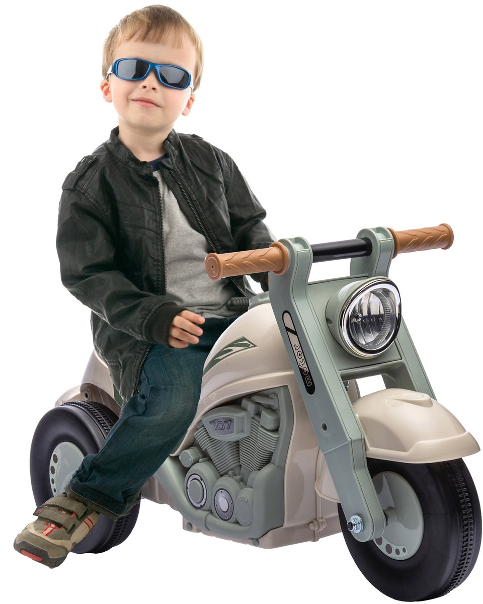 AIYAPLAY Kinder Glijauto Kunststof, Metaal 80L x 35,5B x 42H cm Crèmewit (4255633588944)