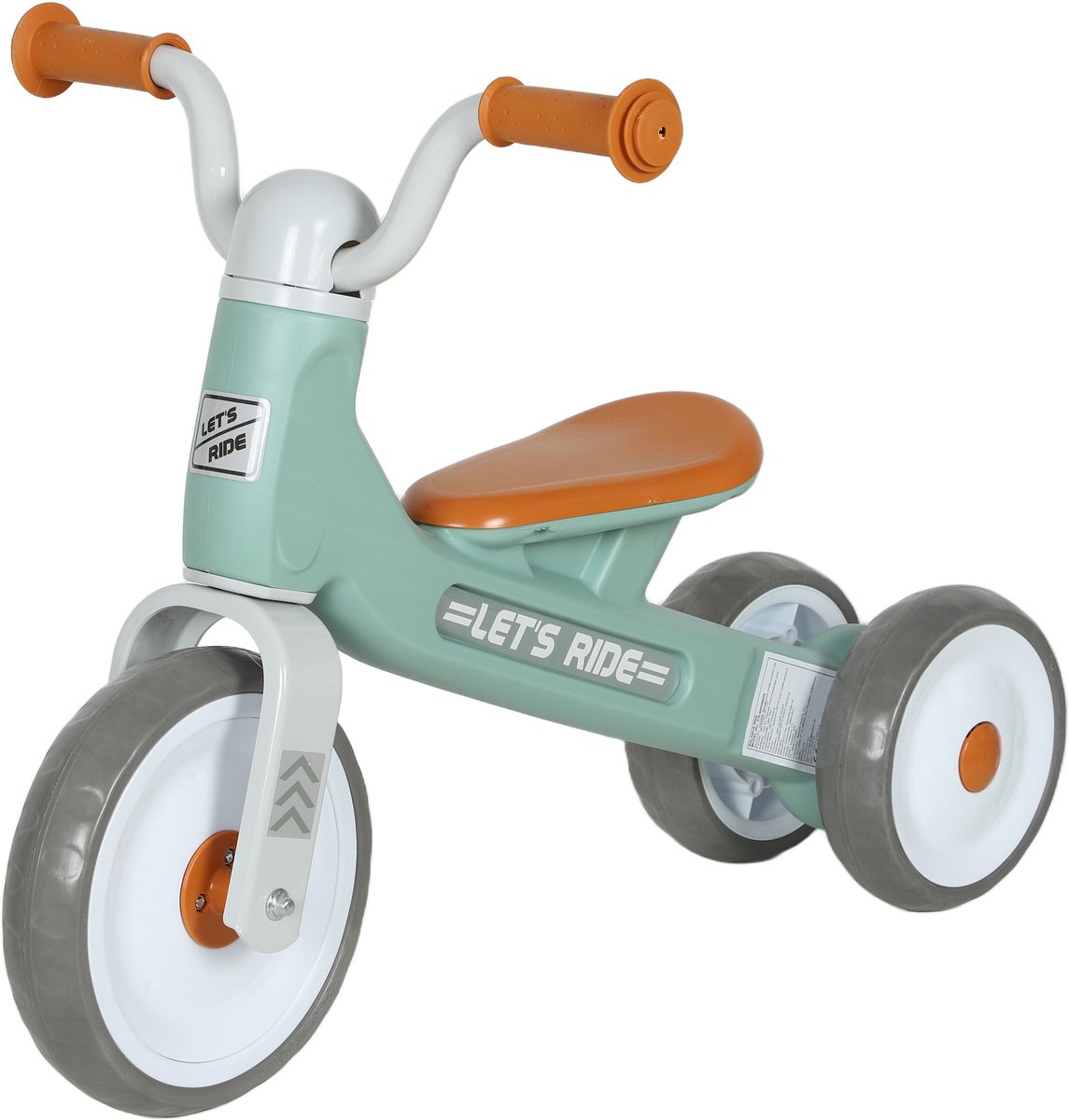 AIYAPLAY Kinderbalansfiets Metaal, Kunststof 69L x 40B x 49H cm Groen (4255826860222)