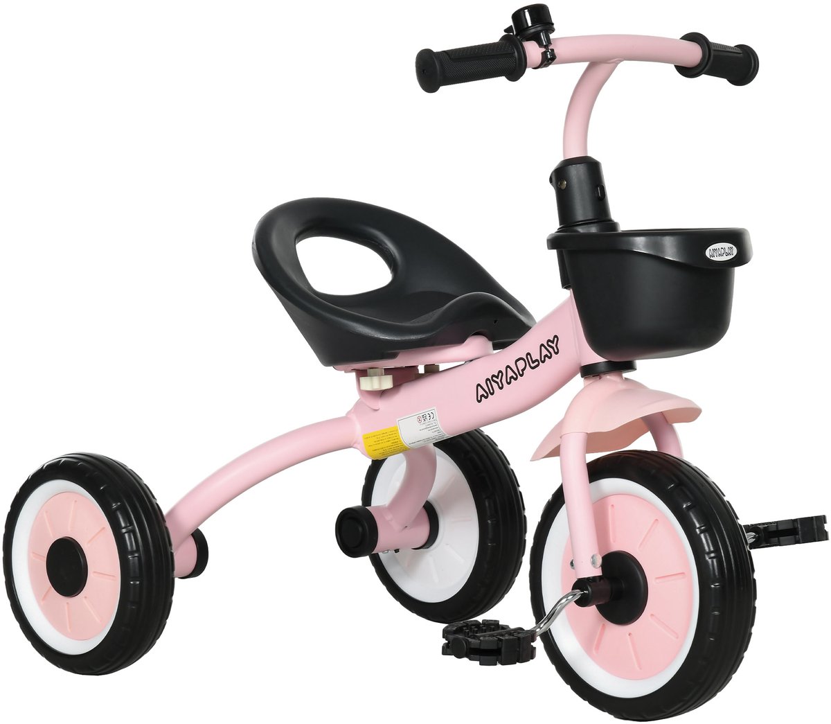 AIYAPLAY Kinderdriewieler Metaal, EVA, Kunststof, PE 70,5L x 53B x 58H cm Roze (4255633541383)