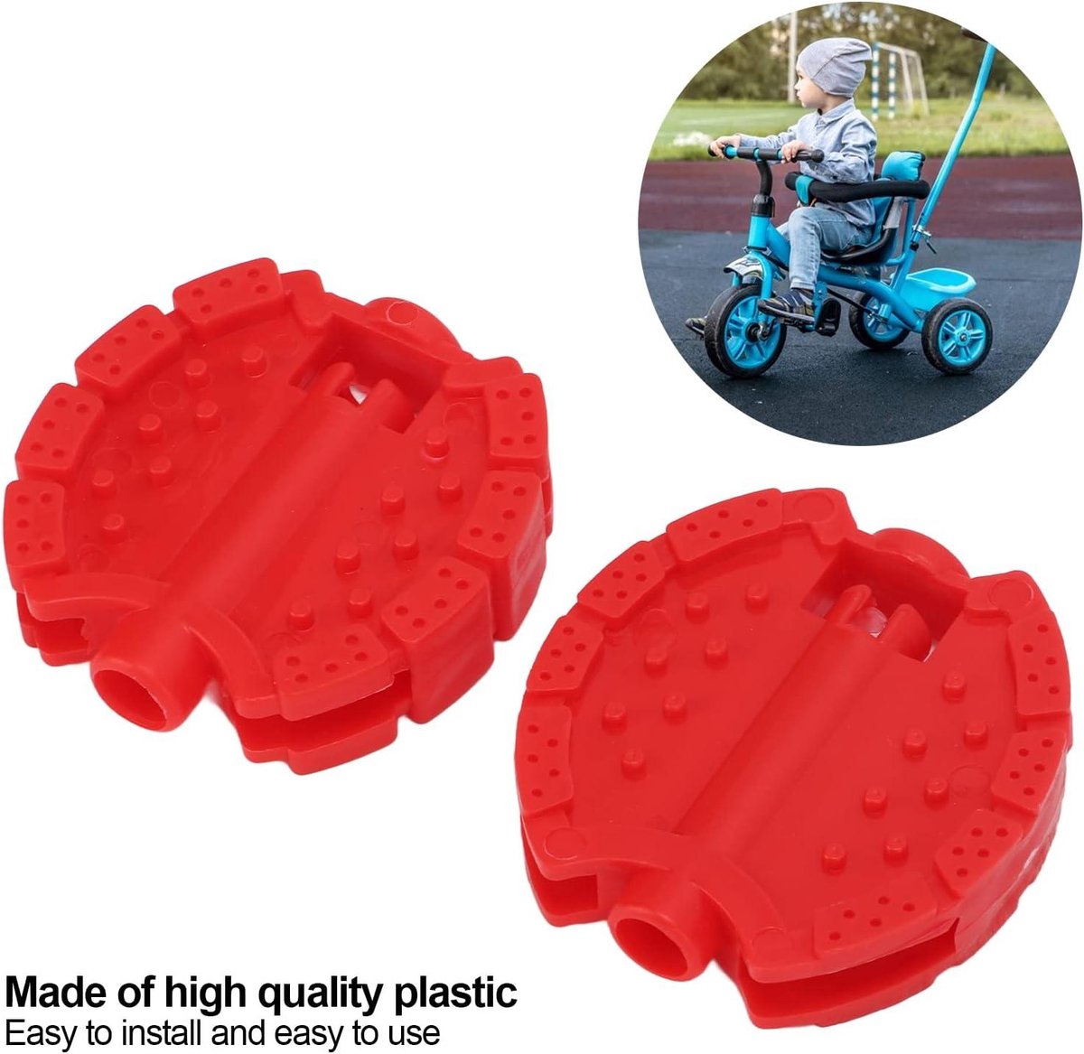 Allecto plus - Driewieler Pedalen Vervanging 2 Stuks - Kind Kinderwagen Fiets voetpedalen - Plastic (8785349446796)