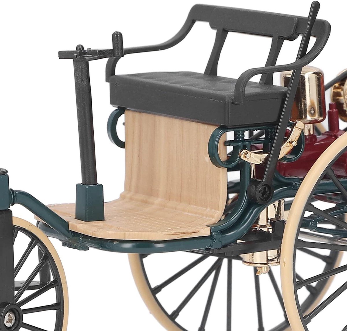 Allecto plus - Retro Miniatuur Driewieler Ornament Hoge Simulatie 1:12 Schaal Klassieke Alloys Driewieler Model Decoratie - Groen (8785346236468)