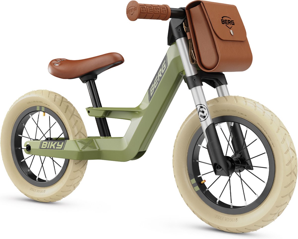 BERG Biky Retro Green Loopfiets - Lichtgewicht frame van magnesium - 2 tot 5 jaar - Groen (8715839077773)