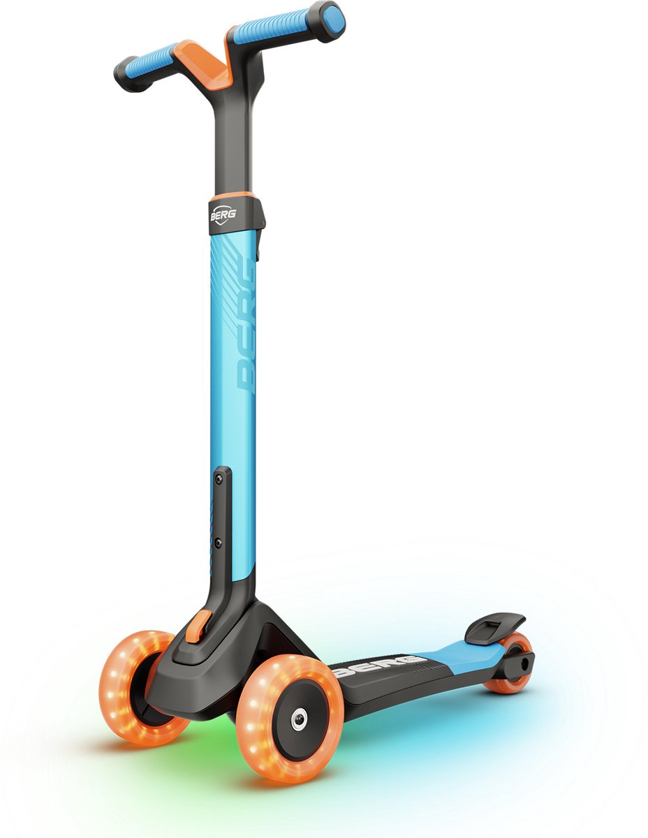 BERG Nexo - Kinderstep - 2 tot 12 jaar - Blauw - Opvouwbaar - In hoogte verstelbaar - Incl. LED-deck + LED wielen (8715839090611)
