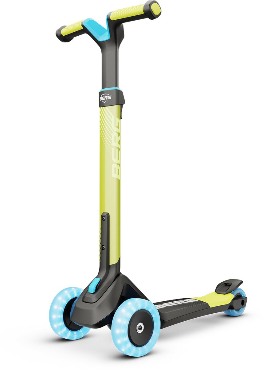 BERG Nexo - Kinderstep - 2 tot 12 jaar - Lime - Opvouwbaar - In hoogte verstelbaar - Incl. LED wielen (8715839090567)