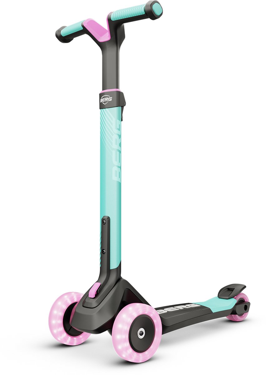 BERG Nexo - Kinderstep - 2 tot 12 jaar - Mint - Opvouwbaar - In hoogte verstelbaar - Incl. LED wielen (8715839090598)