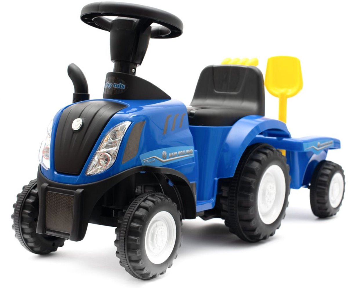 Baby Mix - Looptractor New Holland Blauw - Met Aanhanger & Gereedschap - Vanaf 1 Jaar (8596164088487)