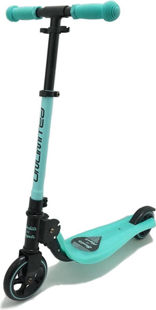 Bandits & Angels Kinderstep Unlimited Mint vanaf 4 jaar voor Jongens en Meisjes - Step voor Kinderen - Inklapbaar - Verstelbaar Stuur - Stepje met Voetrem (8719558083282)