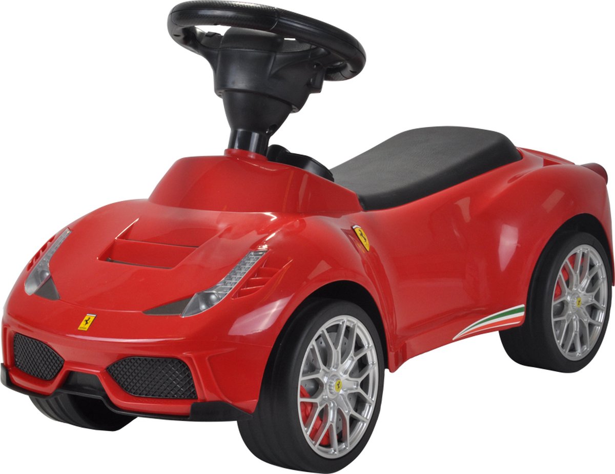 Bandits & Angels Loopauto Ferrari 488 GTE vanaf 1 jaar voor Jongens en Meisjes Rood - Stoere Rode Loop Auto - voor Binnen en Buiten - met Stickerset (8719558080076)