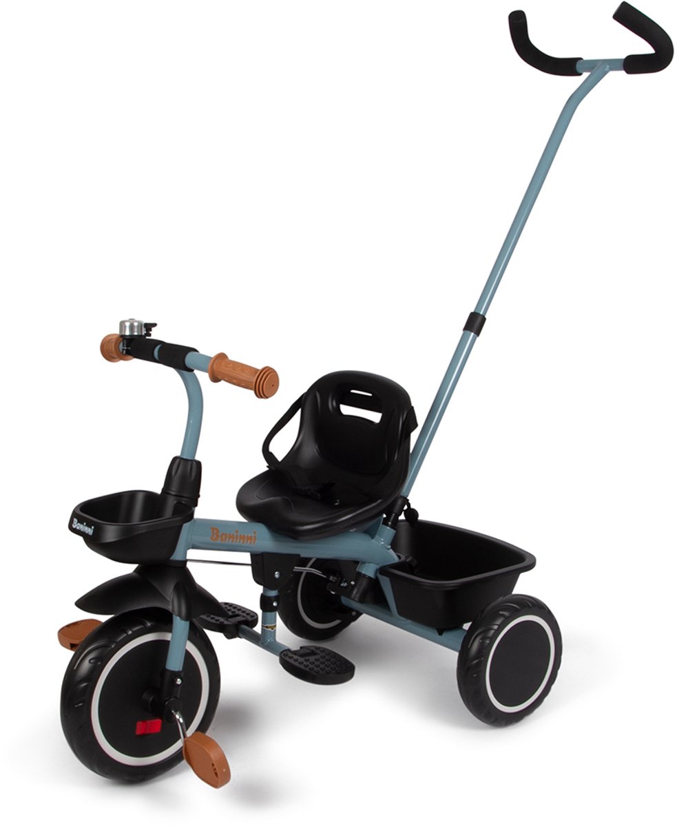 Baninni Driewieler met Duwstang Cara Blauw (5404016494887)