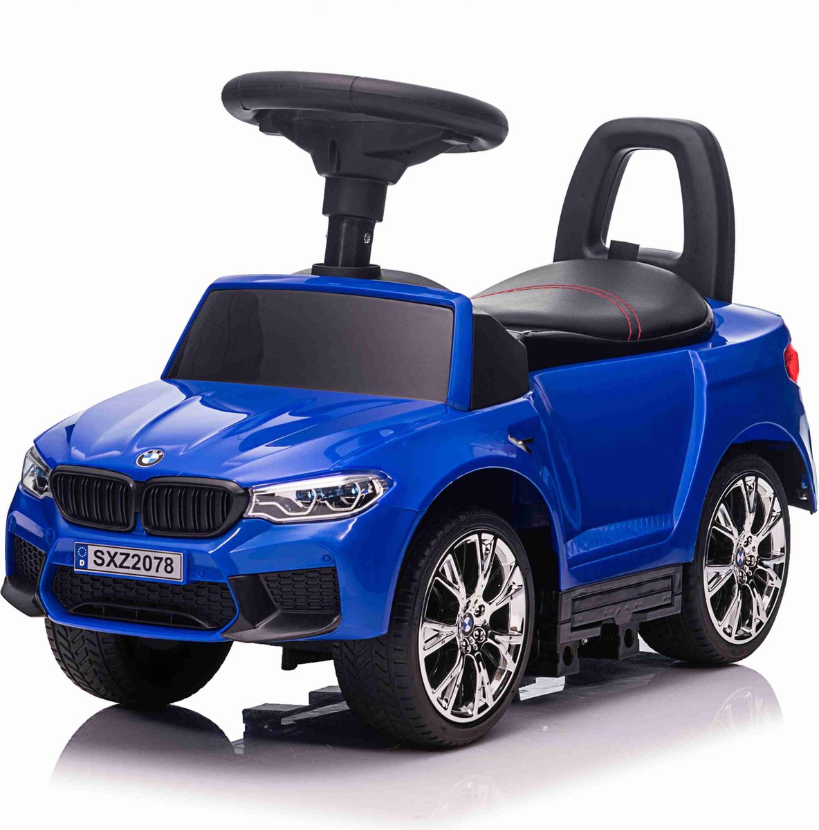 Bogi BMW M5 Loopauto - Loopwagen voor 1-3 jaar - Blauw - Leren zitje (8785294034604)