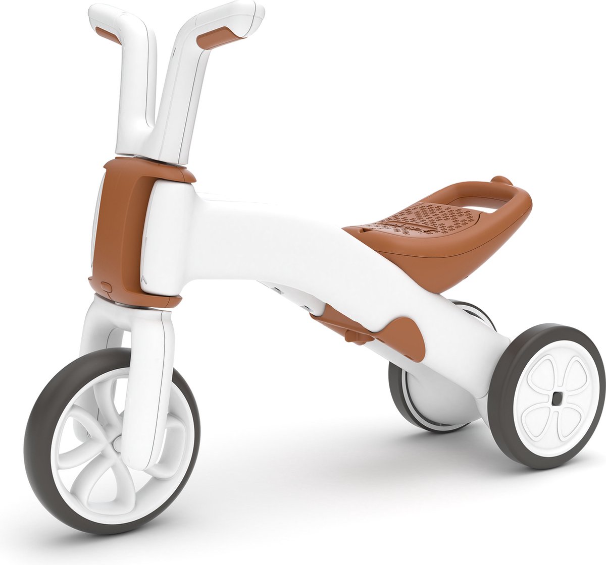 Chillafish Bunzi - 2-in-1 driewieler en loopfietsje - voor 1-3 jaar, combinatie van kinderdriewieler en verstelbare lichte loopfiets in één, Camel (5425029653146)