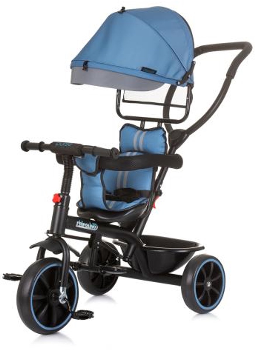 Chipolino Driewieler Pulse - Driewieler - Met duwstang - Opbergmand - Inklapbare kap - Blauw (3800931057015)