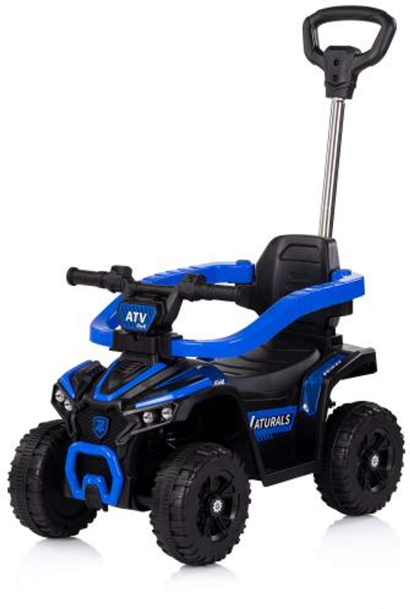 Chipolino Loopauto ATV Blauw - Ride-On Kinderauto 3+ met Duwstang, Veiligheidsbeugel, Stabiliteit, Licht & Geluid (3800933002228)