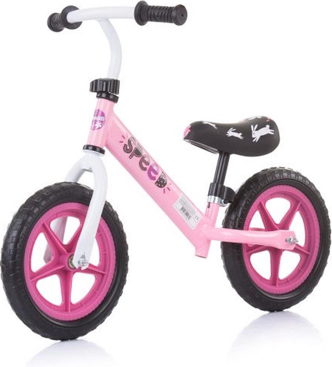 Chipolino Speed Balansfiets - Loopfiets - Meisjes - 12 inch - Roze (6090947664674)