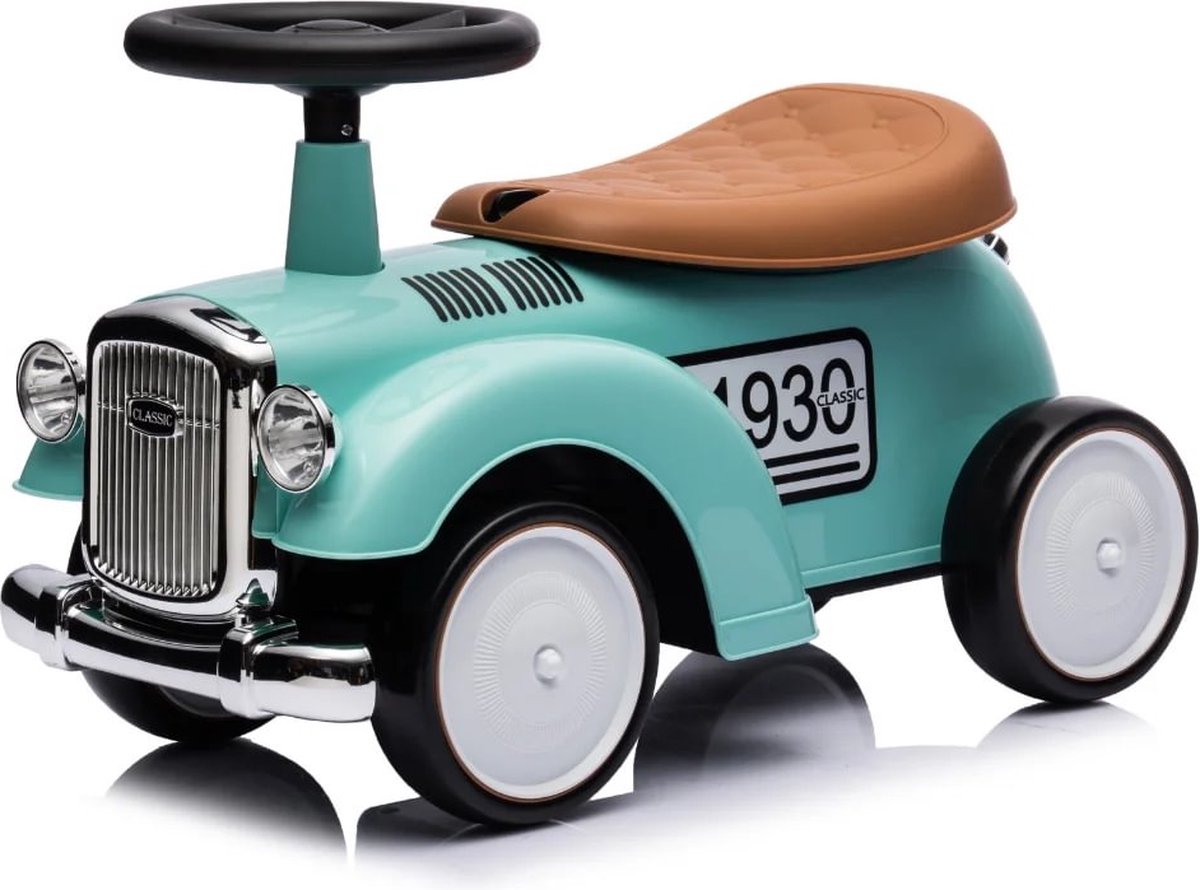 Classic 1930 Loopauto - voor Kinderen - tot 3 jaar - EVA wielen - Groen (5413822538708)