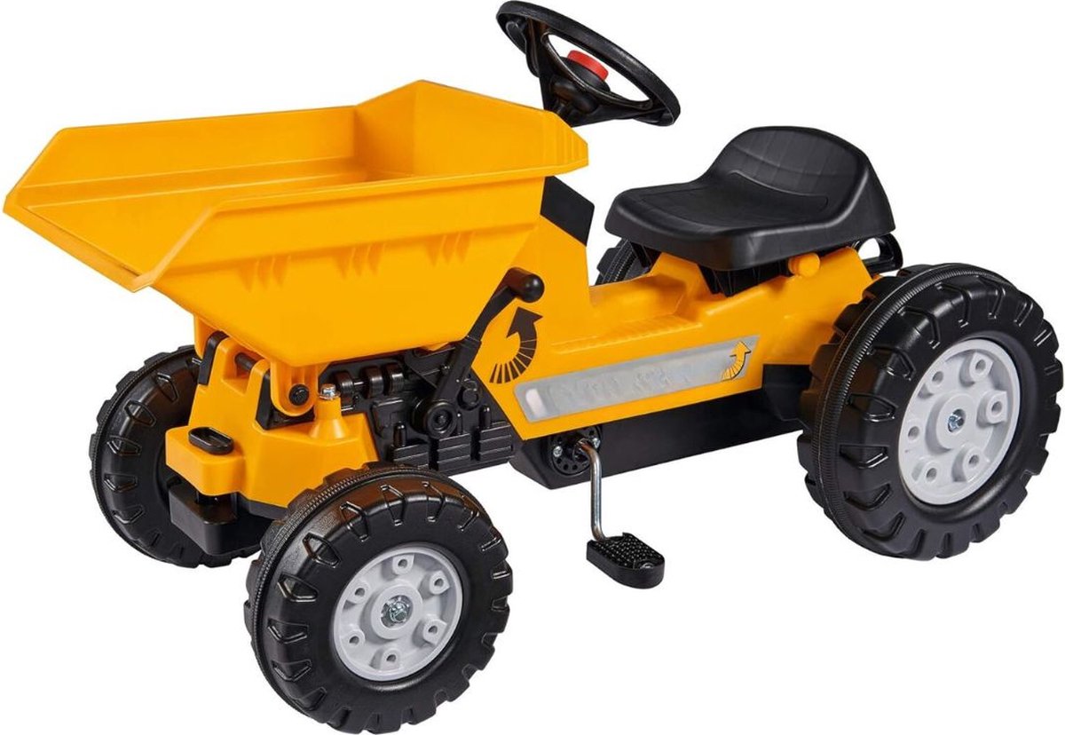 DD® Looptractor - Loopauto - Loop Tractor - met Aanhangwagen - 94x46x54cm - Oranje (6152721332336)