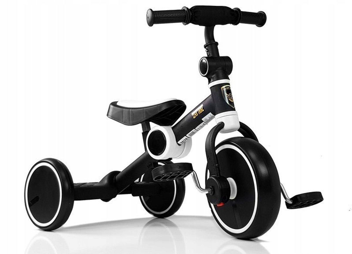 Degelijk Driewieler Loopfiets Kinderen - Zwart/Wit (5907254290001)