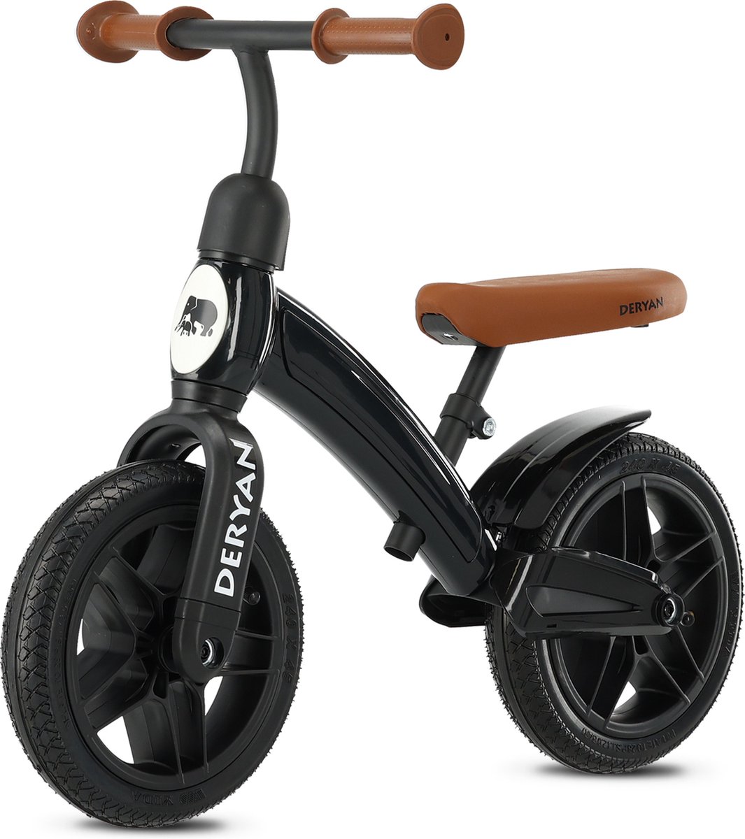 Deryan Luxe Loopfiets 10 inch - Kinderfiets - Zwart (8721082969086)