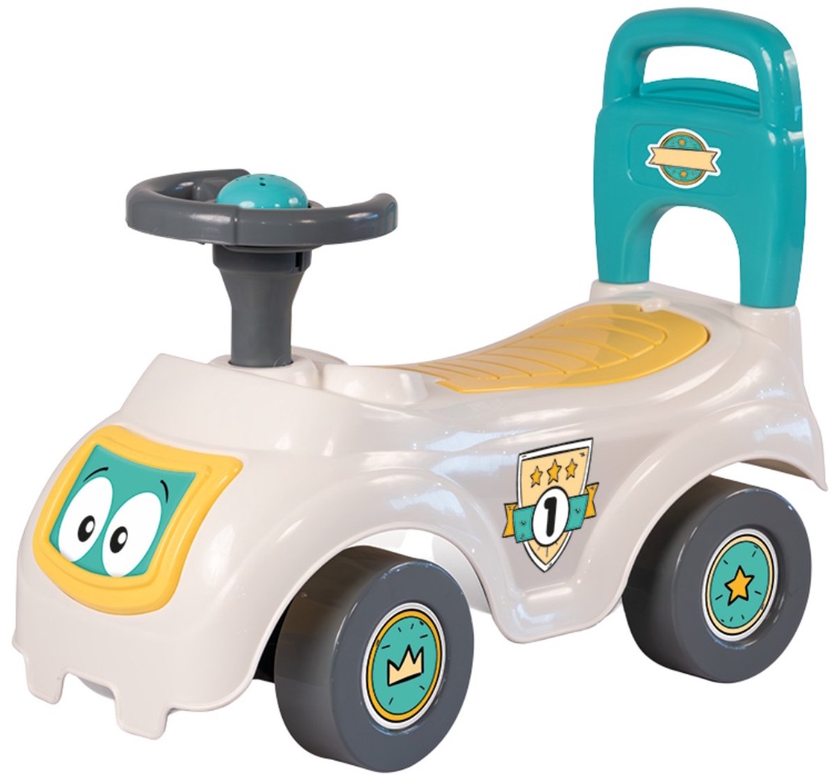 Dolu Sit 'n Ride Turquoise/Geel Loopauto (8690089026224)