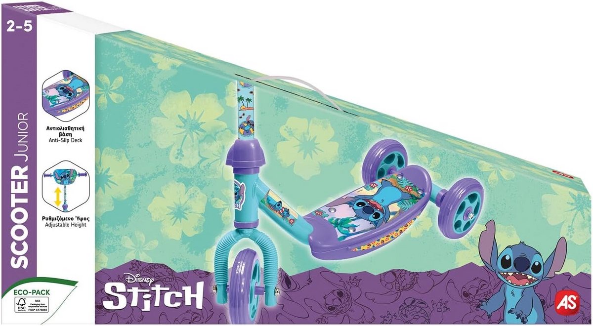 Driewiel step voor peuters met ergonomisch stuur en antislip voetplaat (9101052275024)