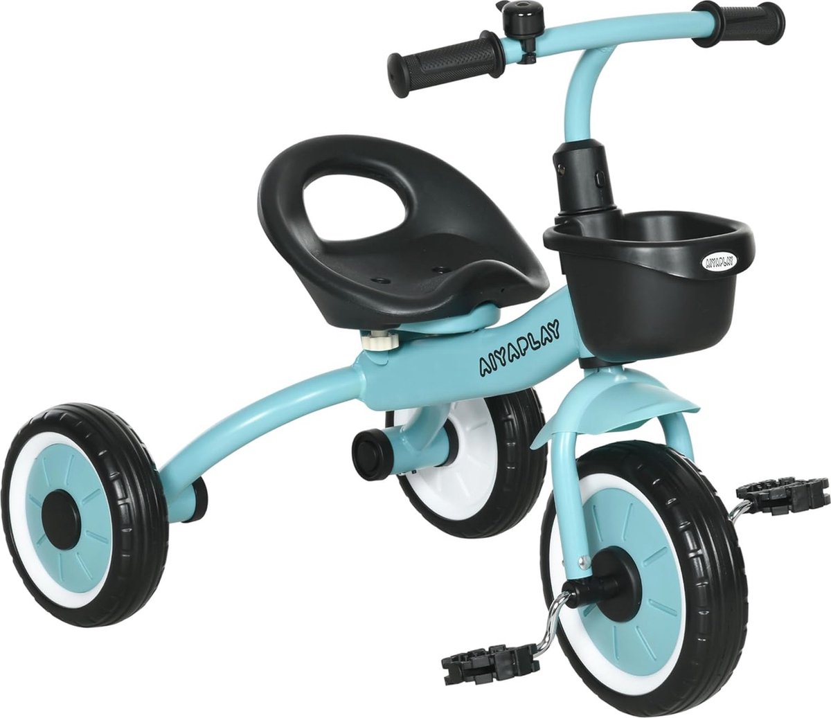 Driewieler Duwfiets voor Kinderen met Zonnekap en Voetensteun - Geschikt voor 9 Maanden tot 5 Jaar - Groen (6152621073070)