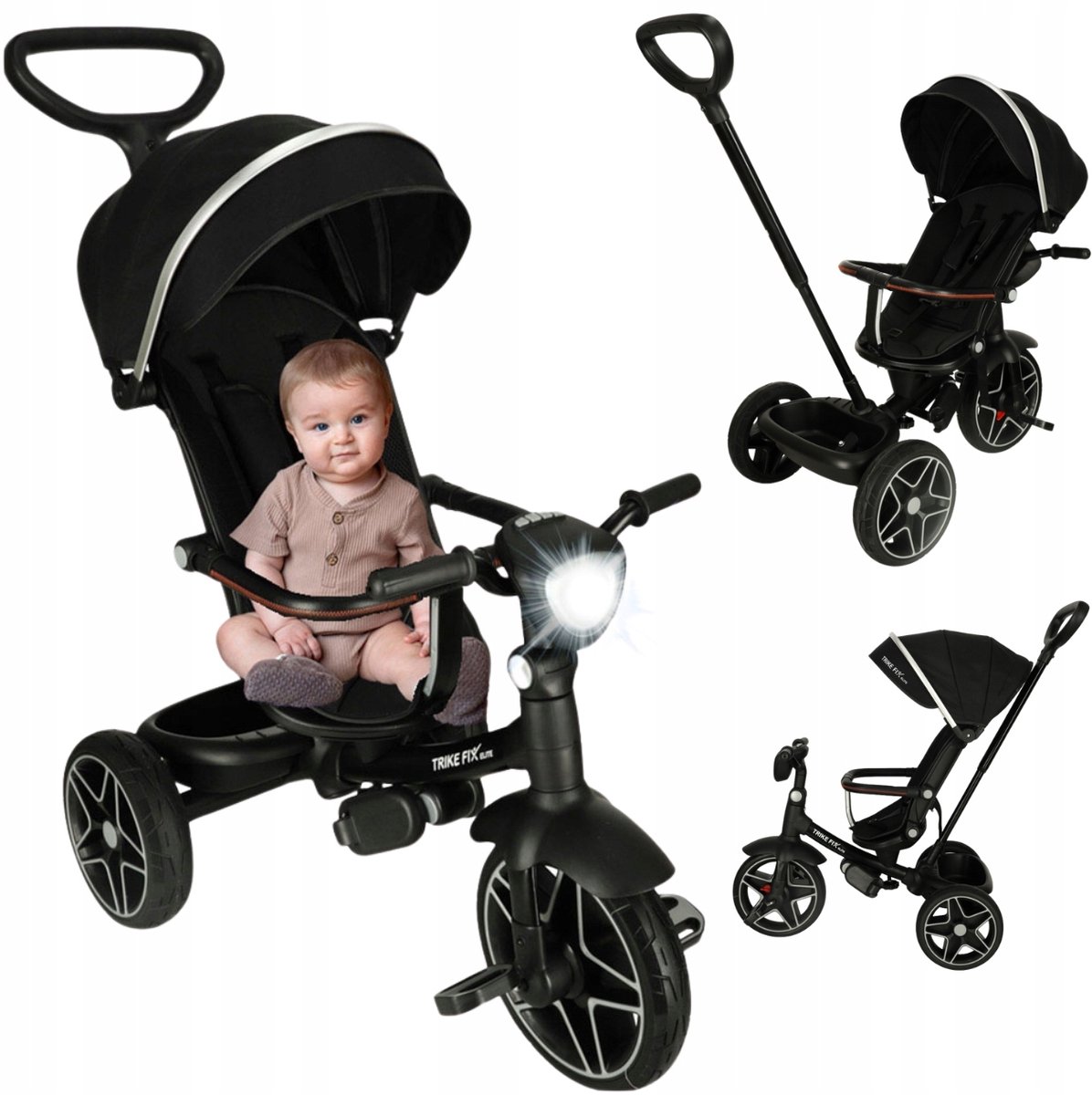 Driewieler Kinderen 360° Draaibaar met Geluid & Licht (5907684126963)