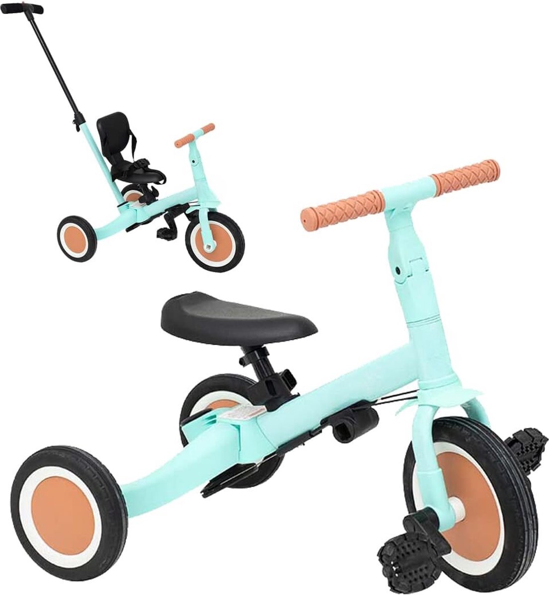 Driewieler - Met duwstang - Fiets - Voor jongens en meisjes - Vanaf 18 maanden - Must have voor uw kinderen! (9506571281547)