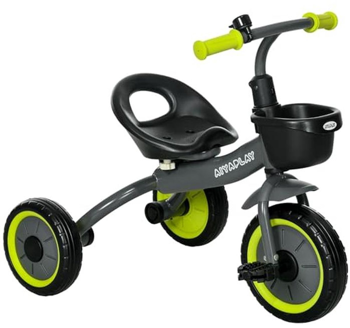 Driewieler voor kinderen met verstelbaar zadel, rugleuning, bel en mand - geschikt voor 2 tot 5 jaar (6153814830890)