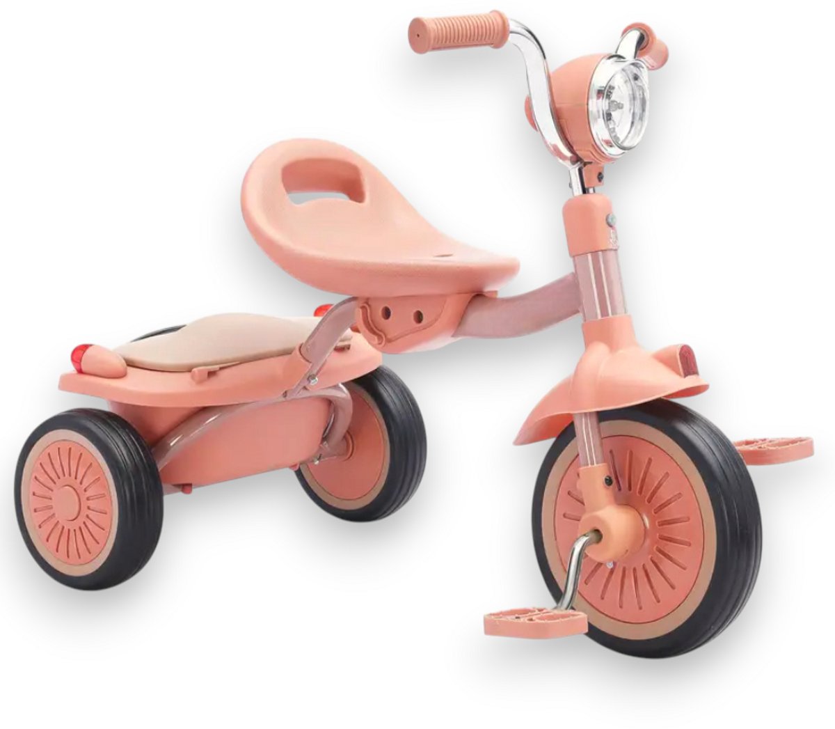 Dutchers® Driewieler - Peuter - 1 tot en met 5 jaar - Maximaal 25kg - Peuterfiets - Opvouwbaar - Verstelbaar zitje - Kinderfiets - Baby - Roze (8721184977972)