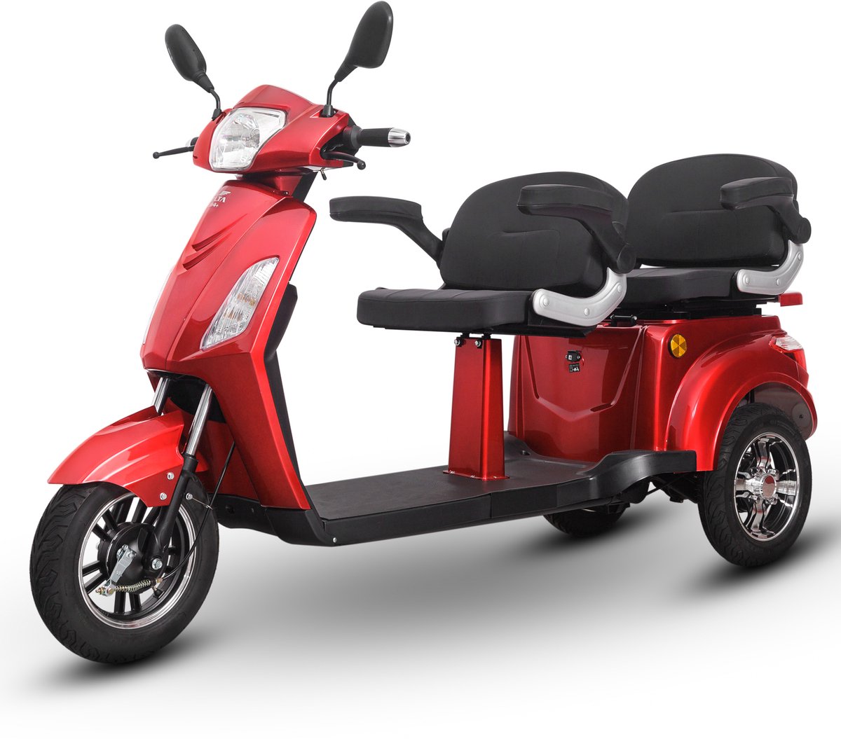 Elektrische Driewieler 2 stoelen 1000W, Bereik tot 36 km Volta M4+ (0704384862178)