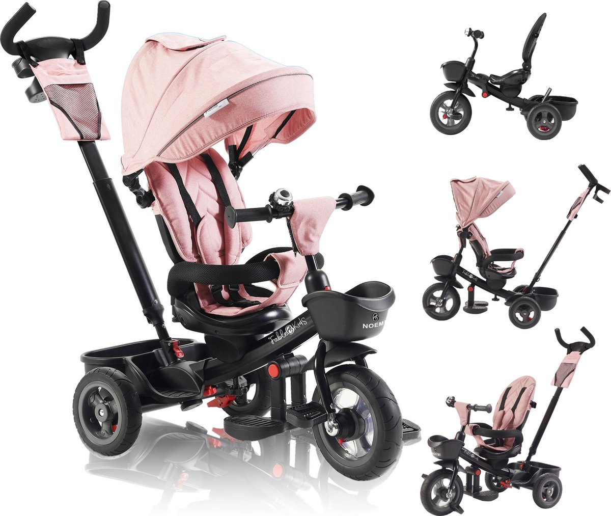 FableKids® Driewieler 5in1 Kinderdriewieler Kinderen Stuurfiets Baby Wandelwagen (4252023107167)