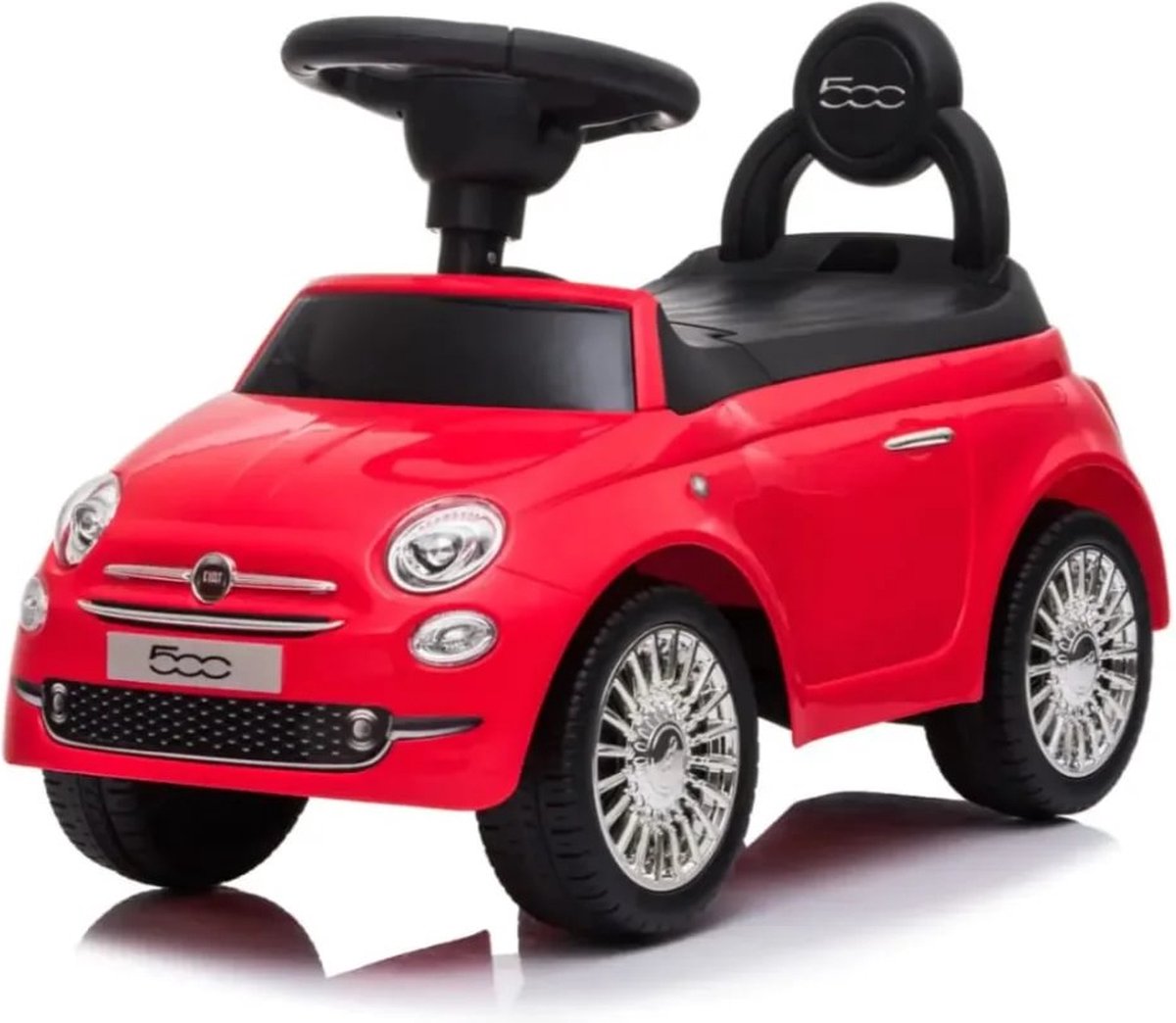 Fiat 500 Loopauto - voor Kinderen - 1 tot 3 jaar - met Opbergbox - Rood (5413822533994)